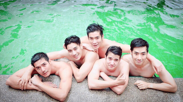 ฟินลืม 5 หนุ่มหุ่นแซ่บ เวียร์,เคน,มาริโอ้,อาเล็ก,ภัทร ถอดเสื้อเล่นน้ำ