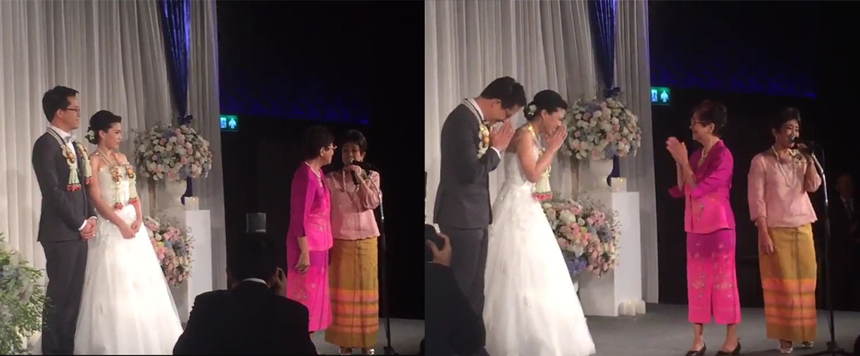 น่ารักมาก! สองคุณแม่อวยพรคู่บ่าวสาวเป็นเสียง โดเรมอน-โนบิตะ